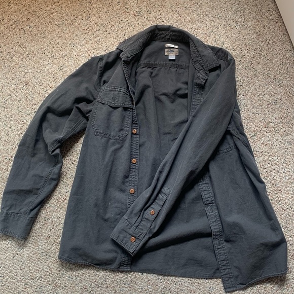 Dark Grey Button Up Shirt Old Navy - Picture 3 of 4